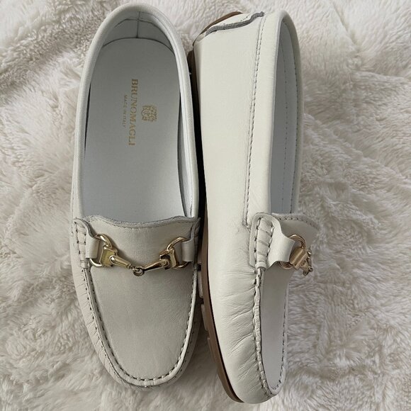 Bruno Magli Emilia Women's White Leather Loafer Size: 7US - Picture 1 of 8